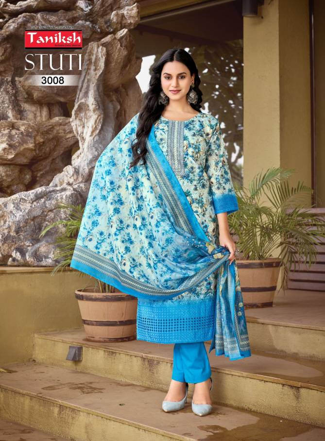 Stuti Vol 3 By Taniksh Embroidery Printed Kurti With Bottom Dupatta Wholesale Price In Surat